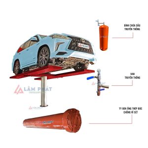 cầu nâng 1 trụ rửa xe ô tô việt nam mặt bàn âm nền do Lâm Phát sản xuất LP-5002